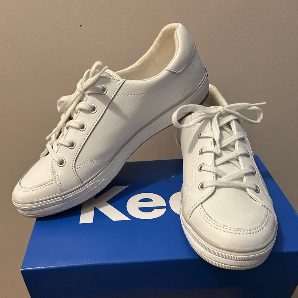 Keds White Center III Lace-Up Sneakers